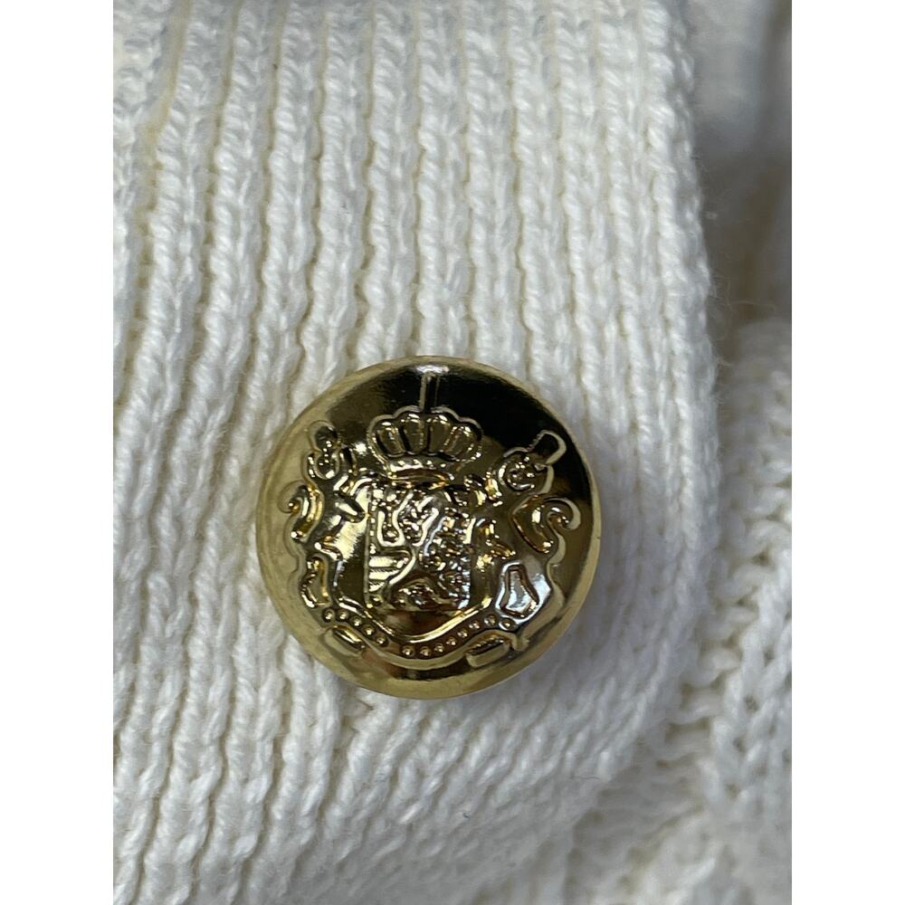 Tuckernuck Cream Cable Knit Sandstone Cotton Colette Cardigan Size SM Preppy - Picture 5 of 6